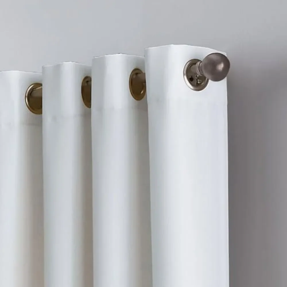 Curtainworks Kendall White Grommet 52x84 Curtain Panels Light Filtering  - Set o